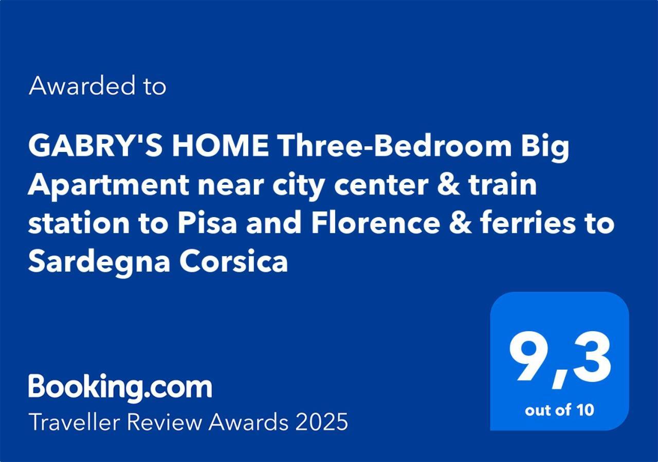 Gabry'S Home Three-Bedroom Big Apartment Near City Center & Train Station To Pisa And Florence & Ferries To Sardegna Corsica Livorno Bagian luar foto